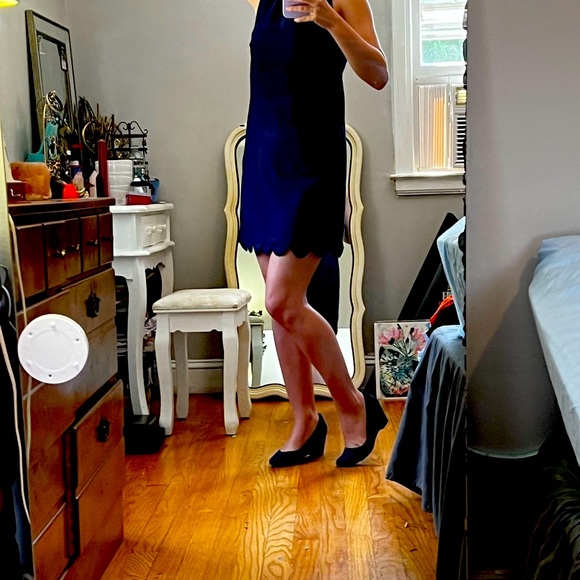 Navy Blue XS Monteau dress above the knee - Picture 4 of 6